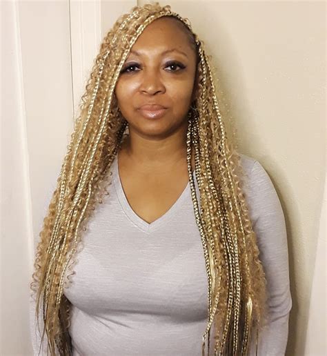 goddess braids with curls blonde you can opt for both hues and create a dimensional style that