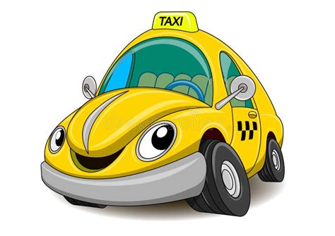 Taxi urbano divertido ilustración del vector Ilustración de movimiento