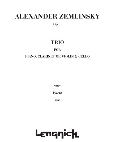 Trio Op 3 Sheet Music By Alexander Zemlinsky Nkoda Free 7 Days Trial