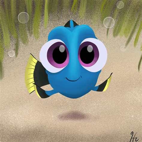 Disney Pixars Finding Dory Baby Dory Redraw By Gissele365 On Deviantart