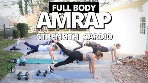 Full Body Amrap Workout And Cardio Hiit Dumbbells And Bodyweight 35