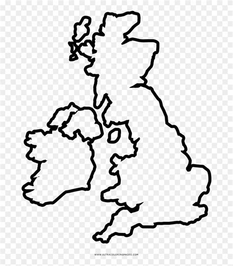 Uk Map Coloring Pages United Kingdom Map Drawing Clipart 1896179