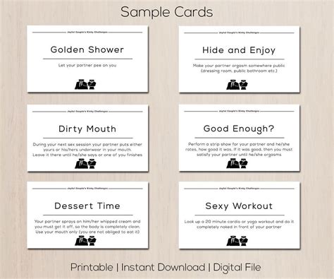 Kinky Sex Coupons Printable Kinky Challenges T For Etsy Free Hot Nude