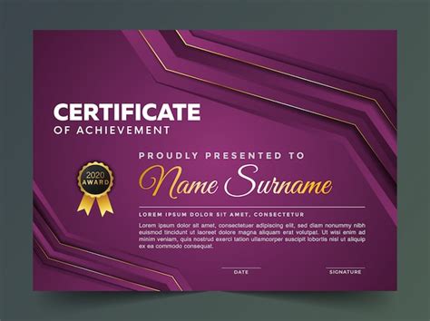 Premium Vector Premium Abstract Certificate Design Template