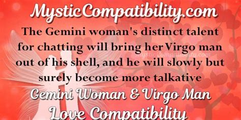 Gemini Woman Virgo Man Compatibility Mystic Compatibility