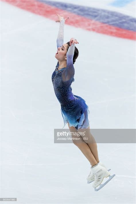 Evgenia Medvedeva Of Russia Competes In The Ladies Short Program During