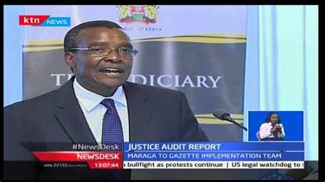 chief justice david maraga releases audit report on justice system youtube