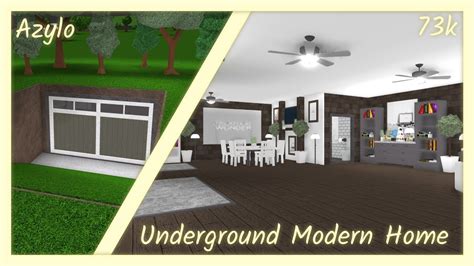 Roblox Bloxburg Underground Modern Home 73k Youtube