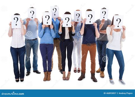 Man Holding Question Mark Symbol Stock Photography