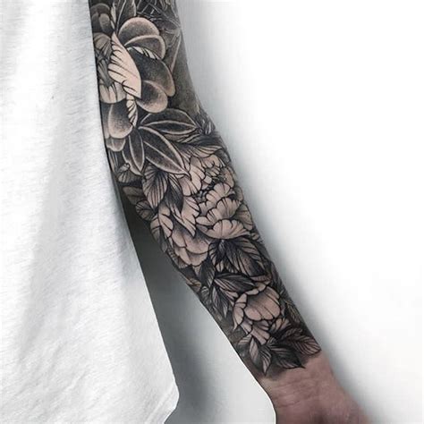 Blackwork Inspiration Inkstinct Floral Tattoo Sleeve Sleeve