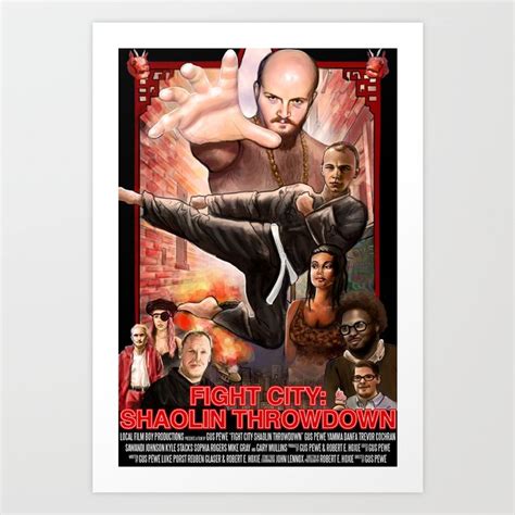 Fight City Shaolin Throwdown Poster Art Print By Guano Society6