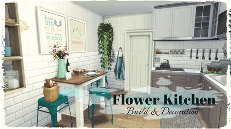 Well lets spice up the look of your kitchen with items from utensils and clutter, to appliances like stoves and modern white kitchen from liney sims • sims 4 downloads. Sims 4 - Flower Kitchen (Build & Decoration) - Dinha