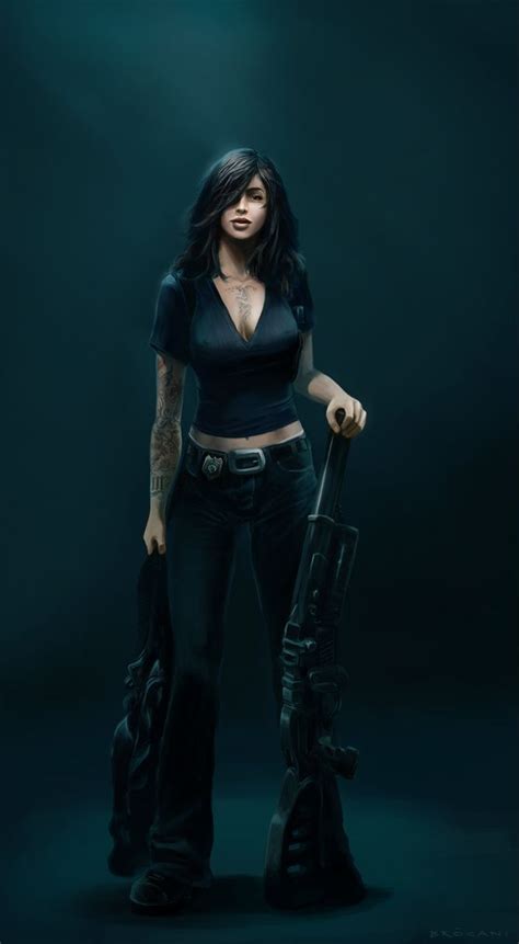 Afbeeldingsresultaat Voor Sci Fi Female Detective Character Art