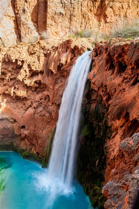 Havasu Falls In Supai Arizona Stock Image Image Of Reservation Area