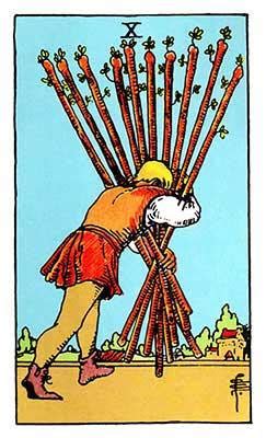 What does 10 of swords mean? Ten of Wands Tarot Card Meaning - Upright and Reversed ...