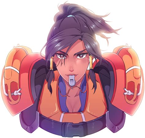 my lifeguard pharah fan art r overwatch