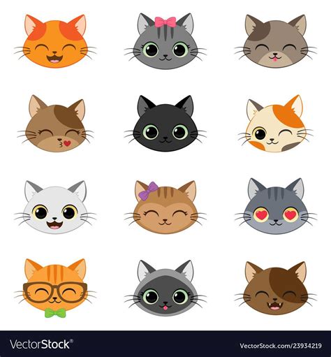 Set Of Different Cartoon Cats Download A Free Preview Or High Quality