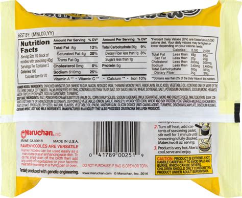 31 Ramen Noodles Nutrition Facts Label Labels For Your Ideas