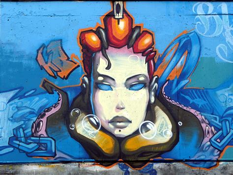 Edit Free Photo Of Graffiti Woman Water Sea Street Art Needpix Com