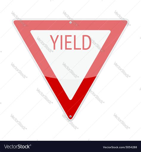 Yield Sign Royalty Free Vector Image Vectorstock