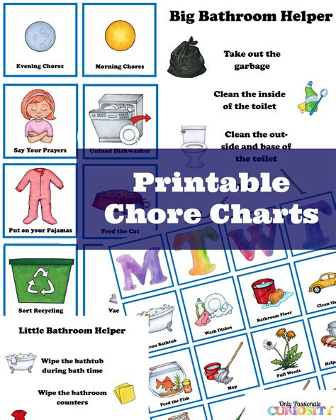Chore Chart And Helper Lists Only Passionate Curiosity