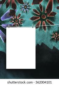 Closeup One Hanged Paper Sheet Frame Stock Illustration 362681237