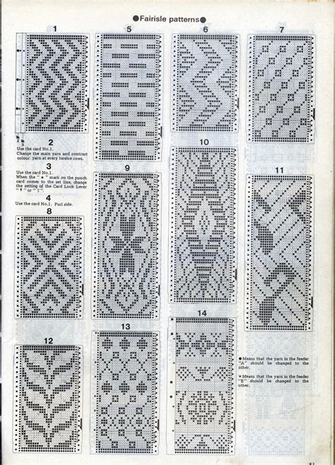 152 punch card patterns stitch patterns book knitting machine patterns fair isle pattern