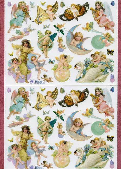 Cherubs And Angels Stickers Angel Stickers Cherub Stickers Victorian Stickers Violette