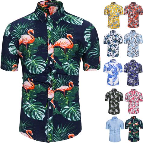 100 Cotton Mens Hawaiian Shirts Male Casual Camisa Masculina Printed