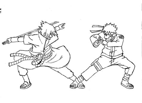 Naruto Vs Sasuke Lineart By Kayaba Wolf On Deviantart