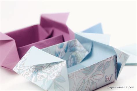 Origami Gatefold Box Instructions Paper Kawaii Origami Paper