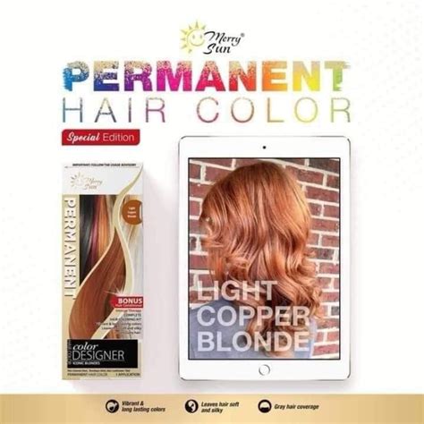 Merrysun Permanent Hair Color Light Copper Blonde Shopee Philippines