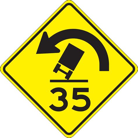 Truck Tilting Curve Signs With Numbers