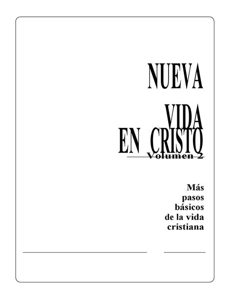 Taller Nueva Vida En Cristo By Javier Perez Issuu