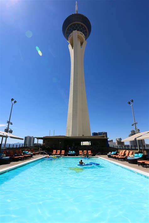 Stratosphere hotel's 1,149 foot observation tower is the tallest building west of the mississippi. Hotel Stratosphere - Las Vegas