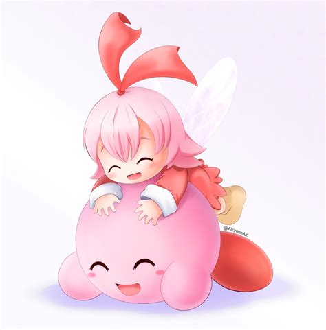 Kirby And Ribbon By Alcyoneax On Deviantart