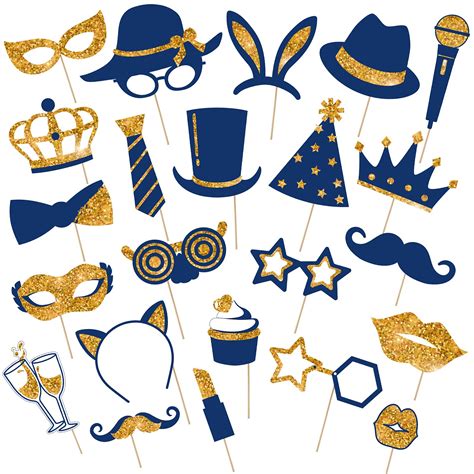 Buy 24 Pieces Party Photo Booth Props For Birthday Weddings Graduation