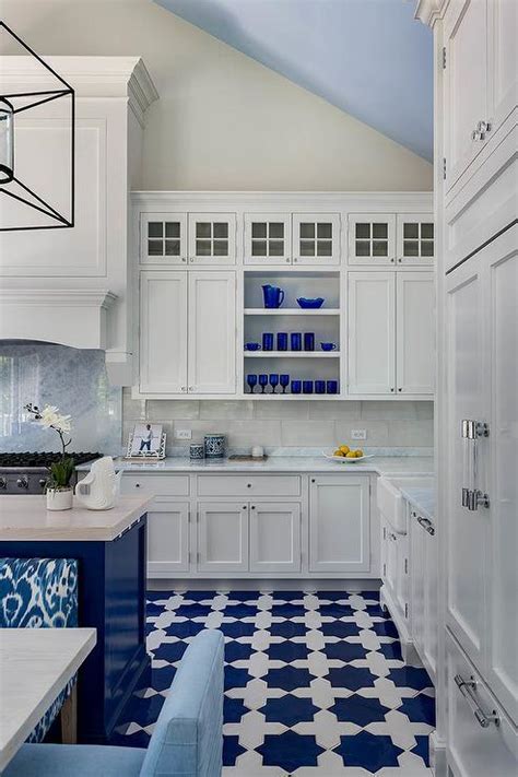 Blue And White Kitchen Floor Tiles Flooring Ideas