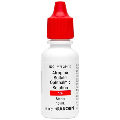 Atropine Sulfate Ophthalmic Solution 1 15 Ml Manufacture May Vary