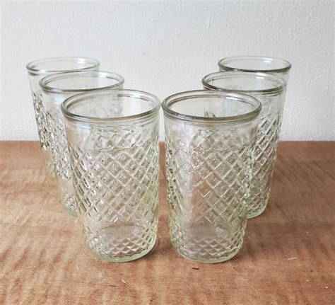 Vintage Jelly Jar Juice Glasses Etsy