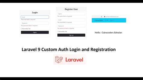 Laravel 9 Custom Auth Login And Registration Youtube