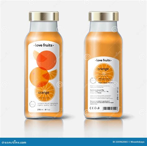 Orange Juice Packaging Beautiful Transparency Whole And Cut Fruits