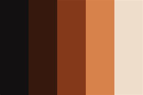 Black Brown Red Fawn White Color Palette