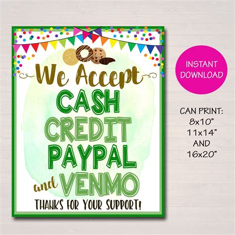 To make exchanging money with friends as easy as using cash. We Accept Payments Sign Cash, Credit Paypal Venmo ...