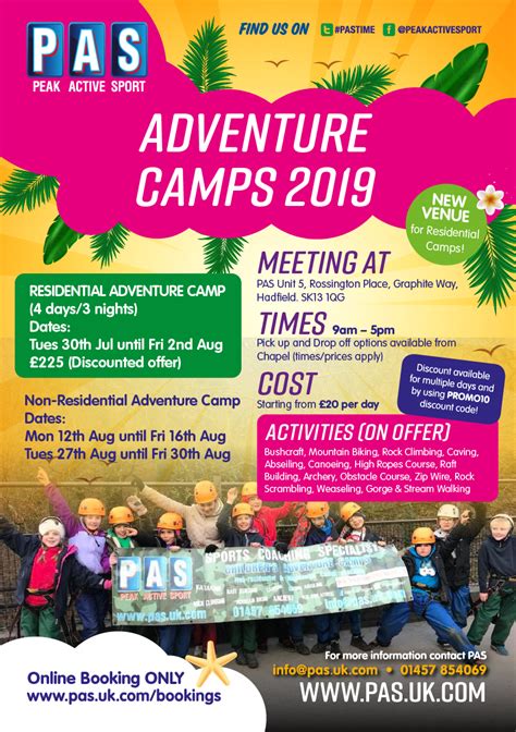 Summer Adventure Camps 2019 Peak Active Sport