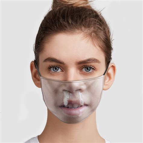 No need to yell though. Funny Face Gross Snot Nose Kid Face Mask | Teemoonley.com