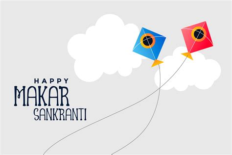 Kites Flying In Sky Makar Sankranti Festival Download Free Vector Art