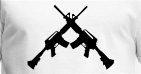 M4 Carbines Silhouettes Guns Crossed Symbol By Azza1070 Spreadshirt