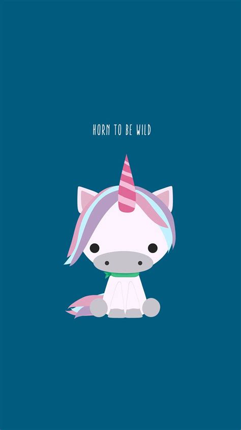 Horn To Be Wild Cute Unicorn Iphone 6 Wallpaper Hd Free