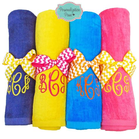 Monogrammed Beach Towel Large Custom Embroidered Towels